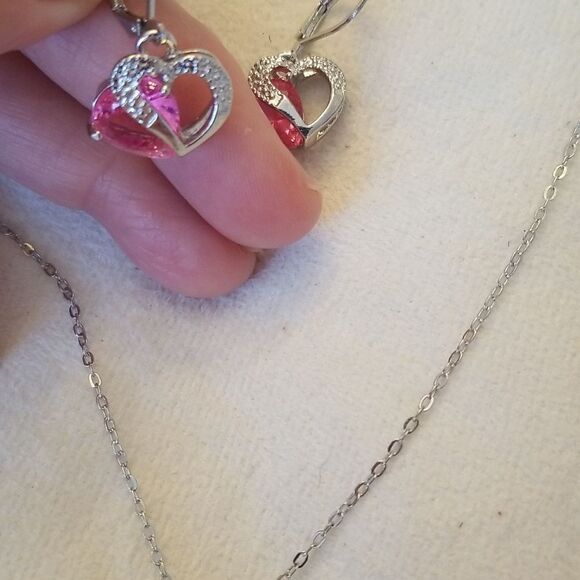 ❤ Hot Pink Heart Jewelry Set - Picture 4 of 7